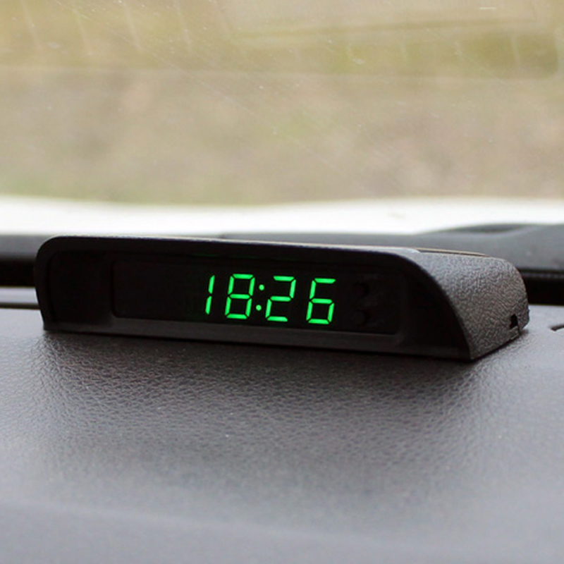 Solar Powered Watch - Solar Car Clock Thermometer Date Week