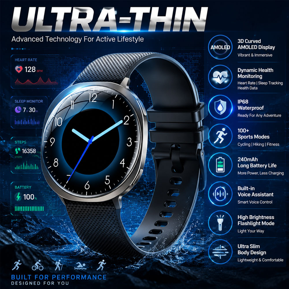 Smartwatch Health Watches For Men - New Smart Watch Tracking Fitness Voice