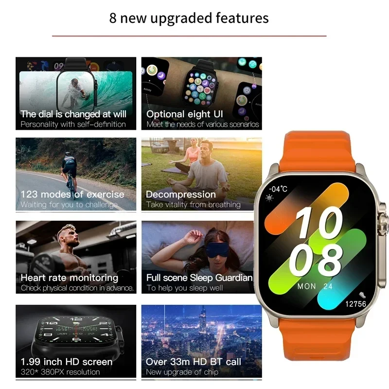 New Watch T10 Ultra Smart Watc - Smartwatch Watches With Bluetooth ulasan dan harga