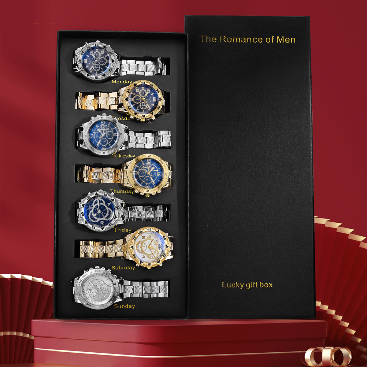 Men 7‑Pcs Watch Fashion Rhines - Smartwatch Premium Watches For Men ulasan dan harga