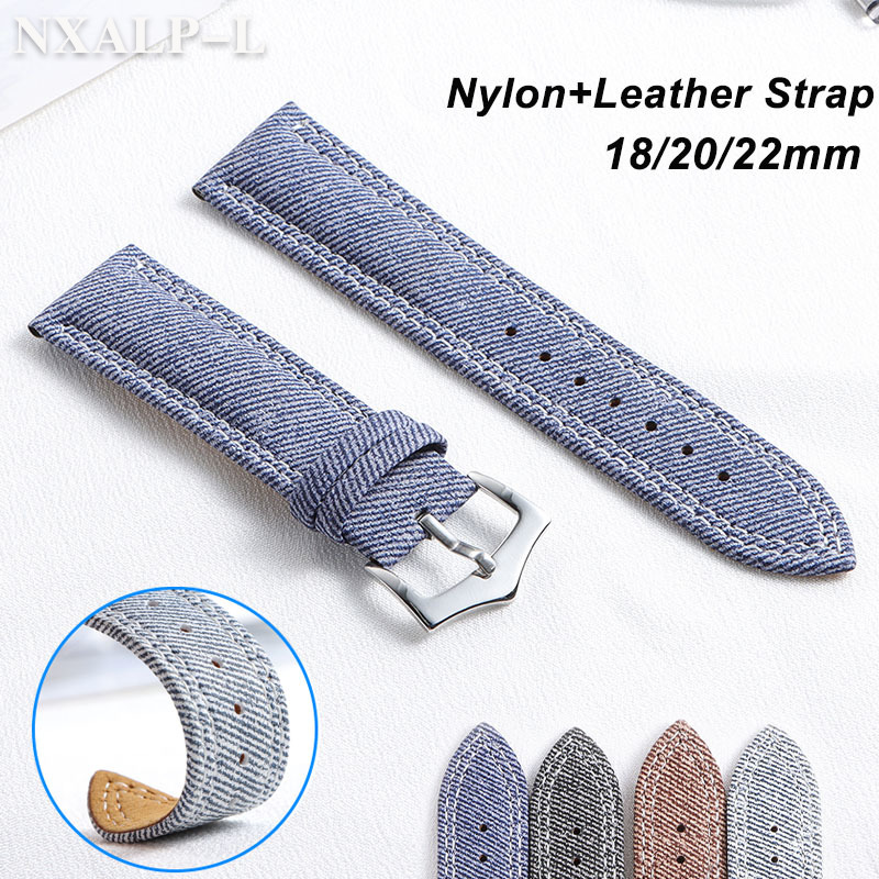 Denim Canvas Nylon Watch Strap - Seiko Watches Smartwatch ulasan dan harga