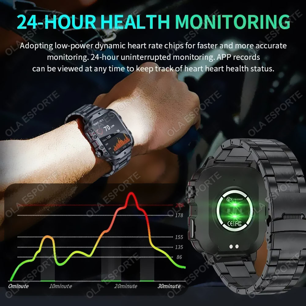 Original Rugged Men Smart Watc - Smartwatch Rugged Watches For Men ulasan dan harga
