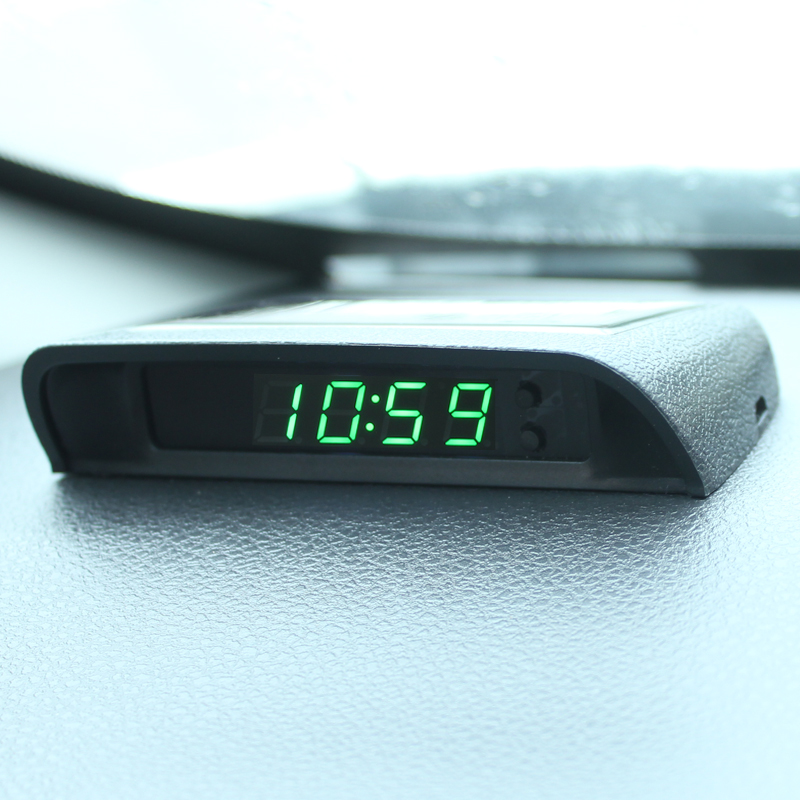 Solar Car Clock Thermometer Da - Solar Powered Watch ulasan dan harga