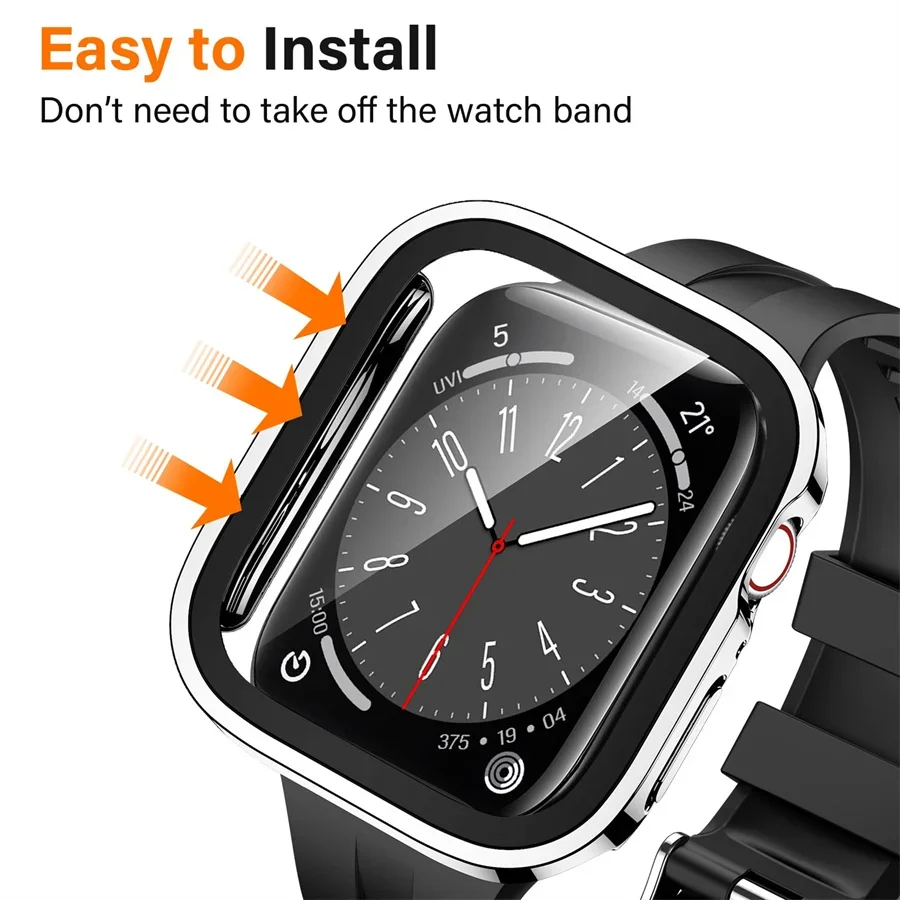 Glass+cover For Apple Watch ca - Smartwatch Iphone Watches For Women ulasan dan harga