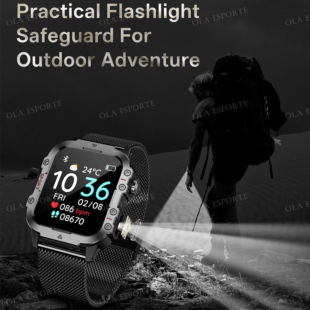 2026 Rugged Military Smart Wat - Smartwatch Rugged Watches For Men ulasan dan harga