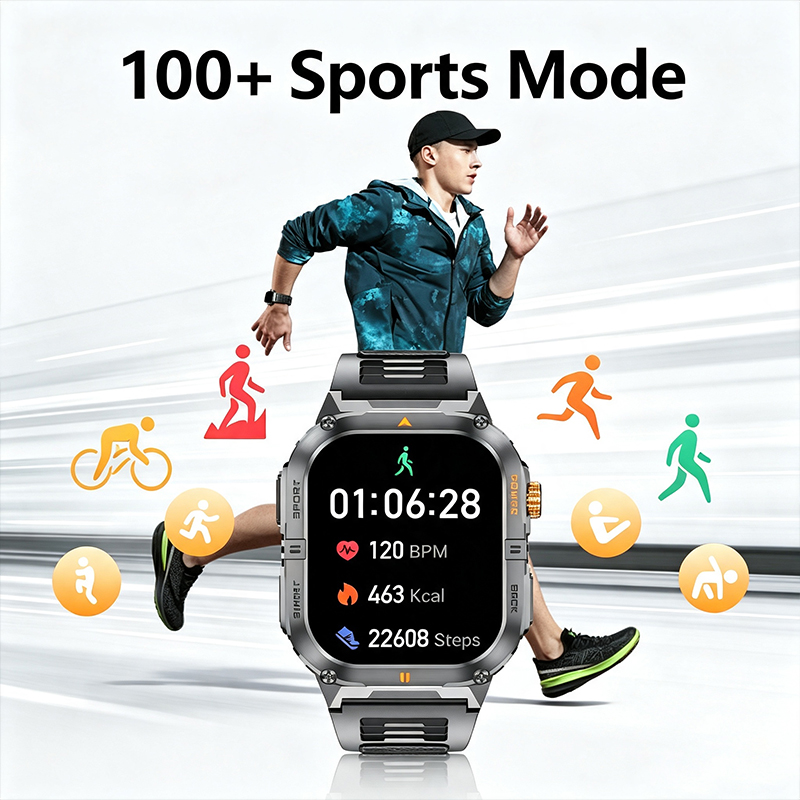 Rugged Military Smart Watch Me - Smartwatch Rugged Watches For Men ulasan dan harga