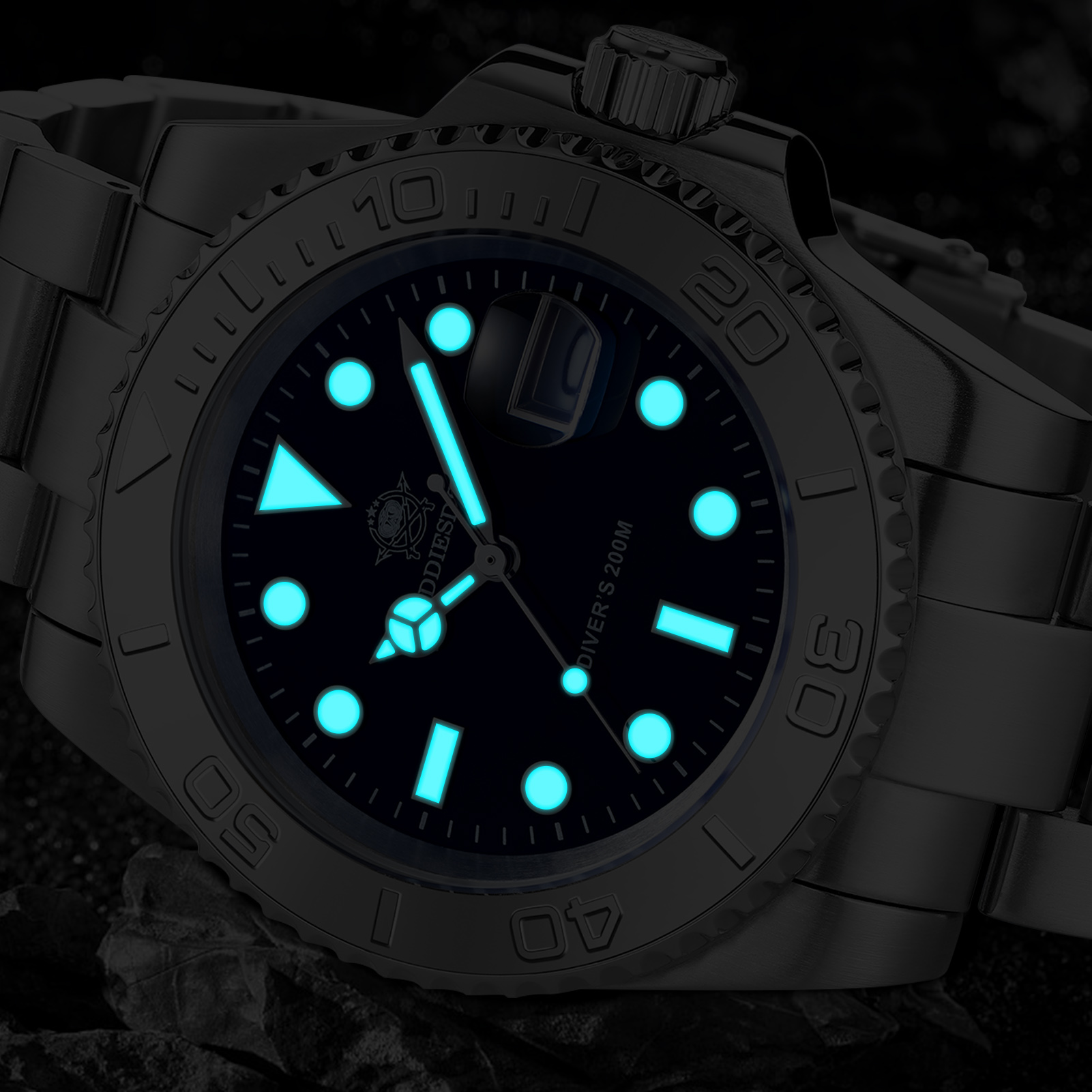 ADDIESIDVE Men's Stainless Ste - Solar Powered Watch ulasan dan harga