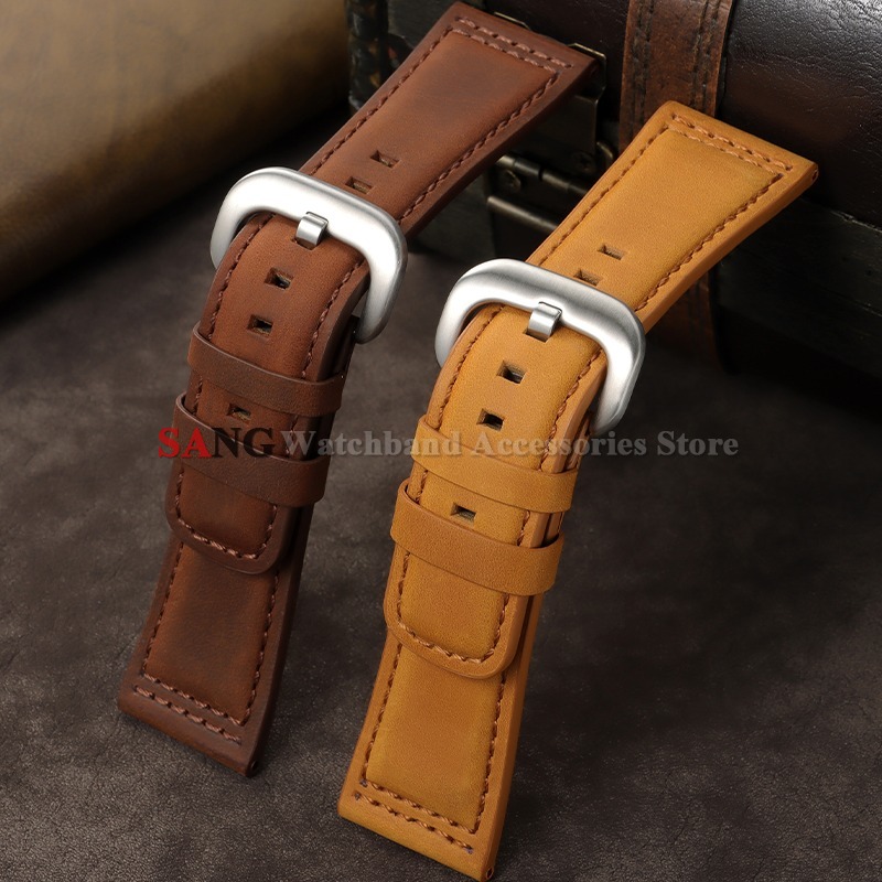 28mm Vintage Leather Watchband - Seiko Watches Smartwatch ulasan dan harga