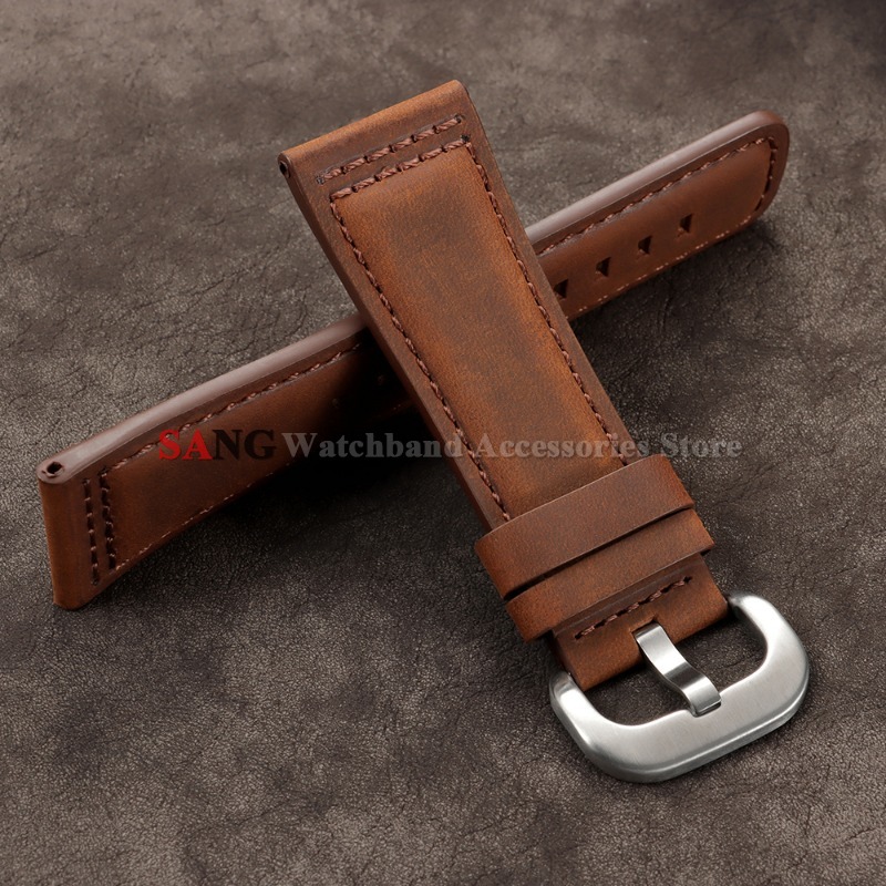 28mm Vintage Leather Watchband - Seiko Watches Smartwatch ulasan dan harga