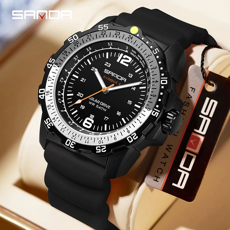 SANDA New Luxury Men's Solar-p - Solar Powered Watch ulasan dan harga