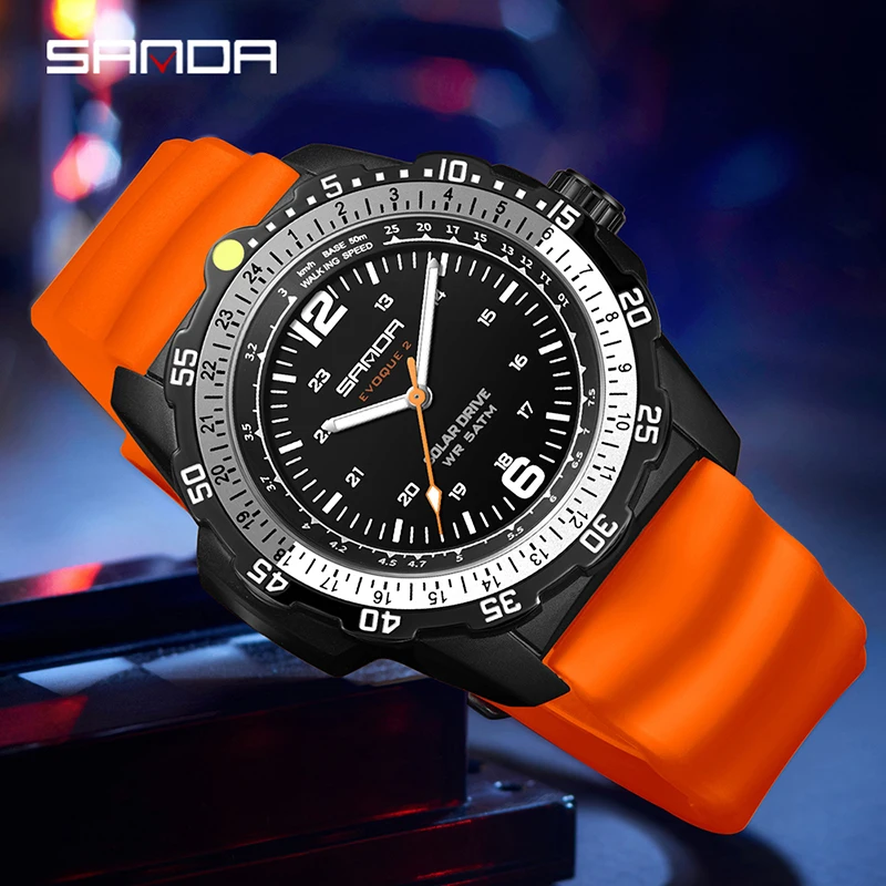 SANDA New Luxury Men's Solar-p - Solar Powered Watch ulasan dan harga