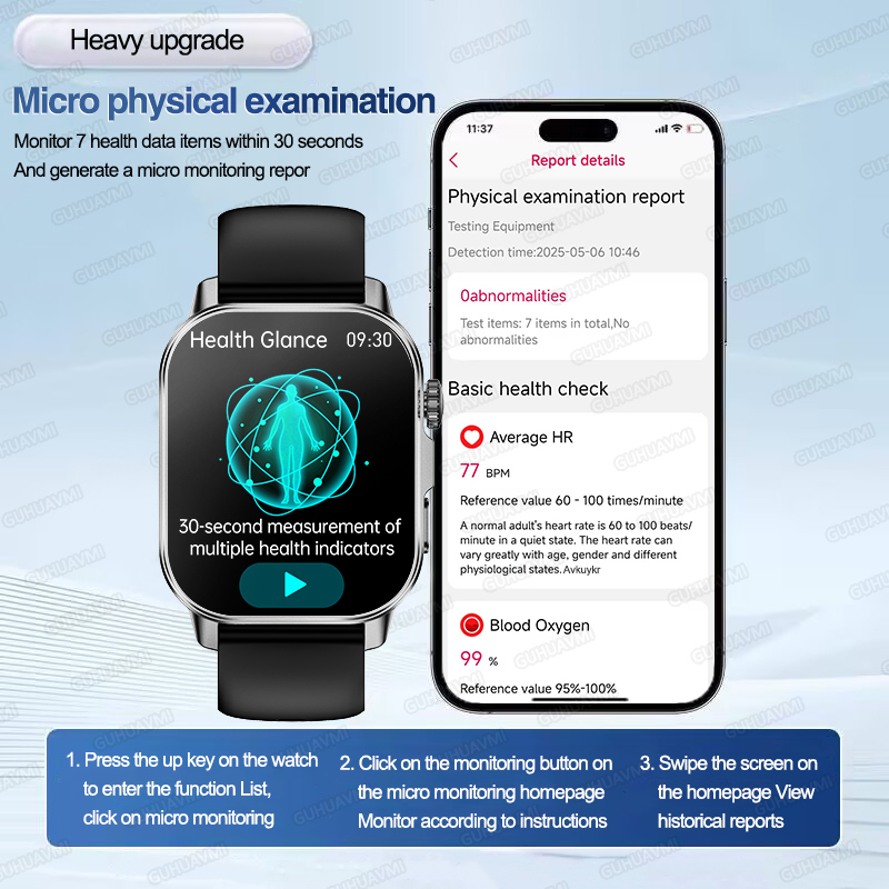 New Health Care AI Doctor Accu - Smartwatch Health Watches For Men ulasan dan harga