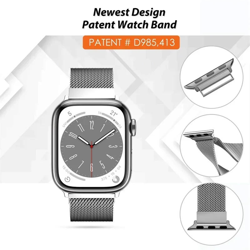 Milanese Loop for apple watch  - Smartwatch Iphone Watches For Women ulasan dan harga