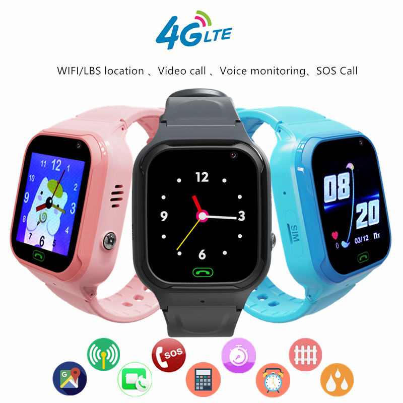 4G Kids Smart Phone Watch Vide - Smartwatch Digital Watches For Kid Boy With Alarm ulasan dan harga