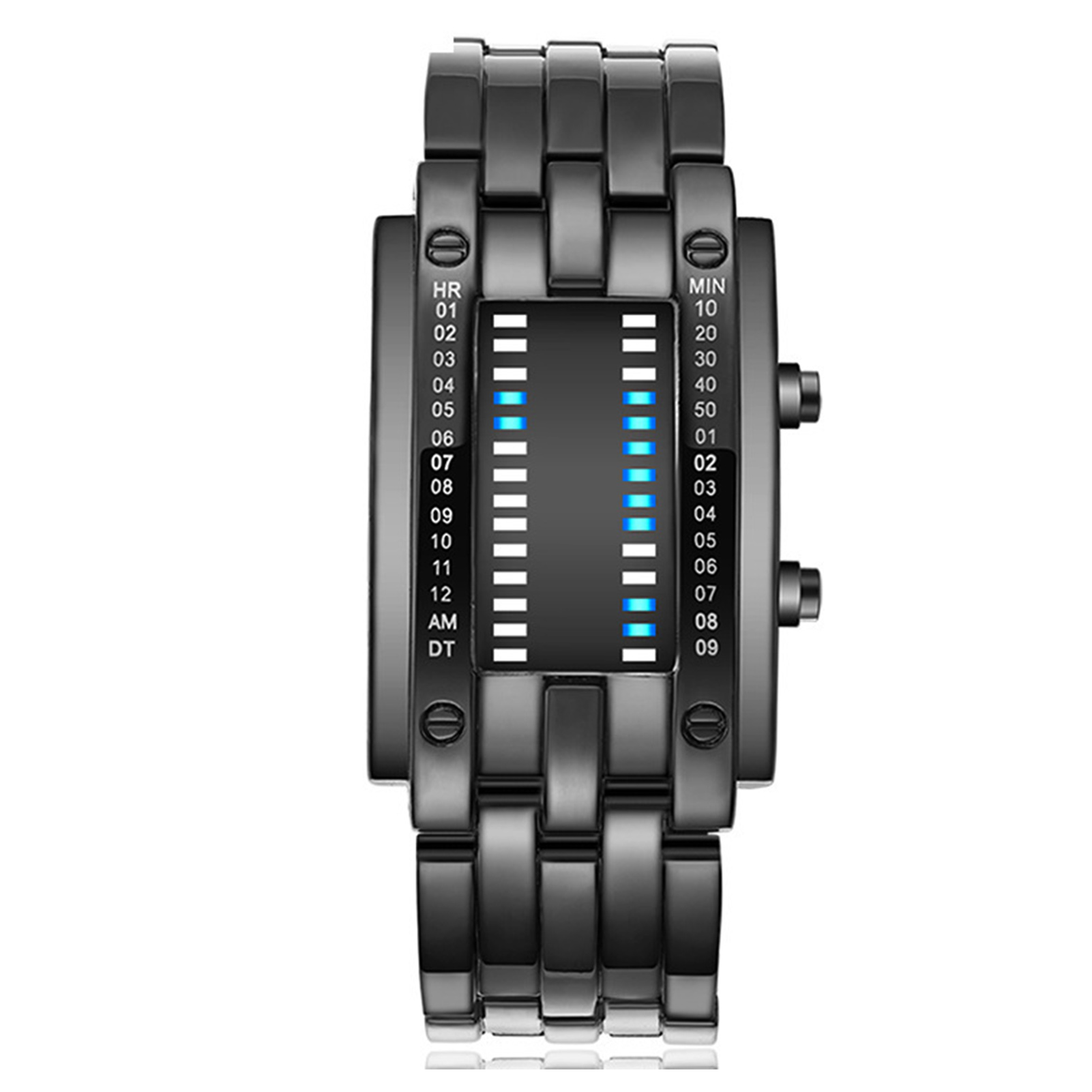 Premium Binary Matrix Blue LED - Smartwatch Premium Watches For Men ulasan dan harga