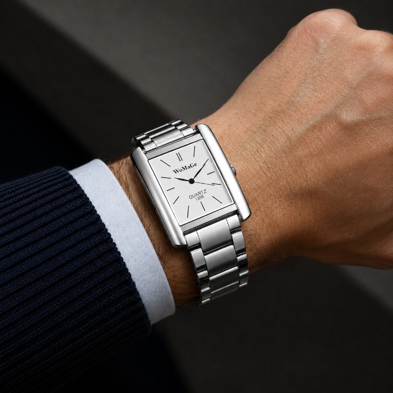 Business Men Watch Fashion Squ - Smartwatch Square Watches For Men ulasan dan harga
