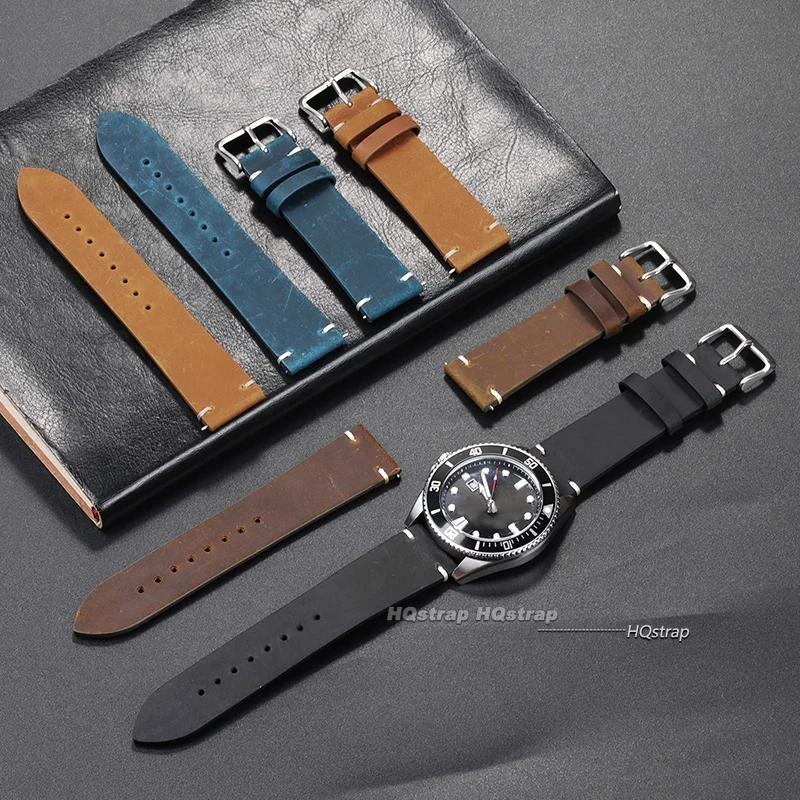 Handmade Leather Watchband 18m - Seiko Watches Smartwatch ulasan dan harga