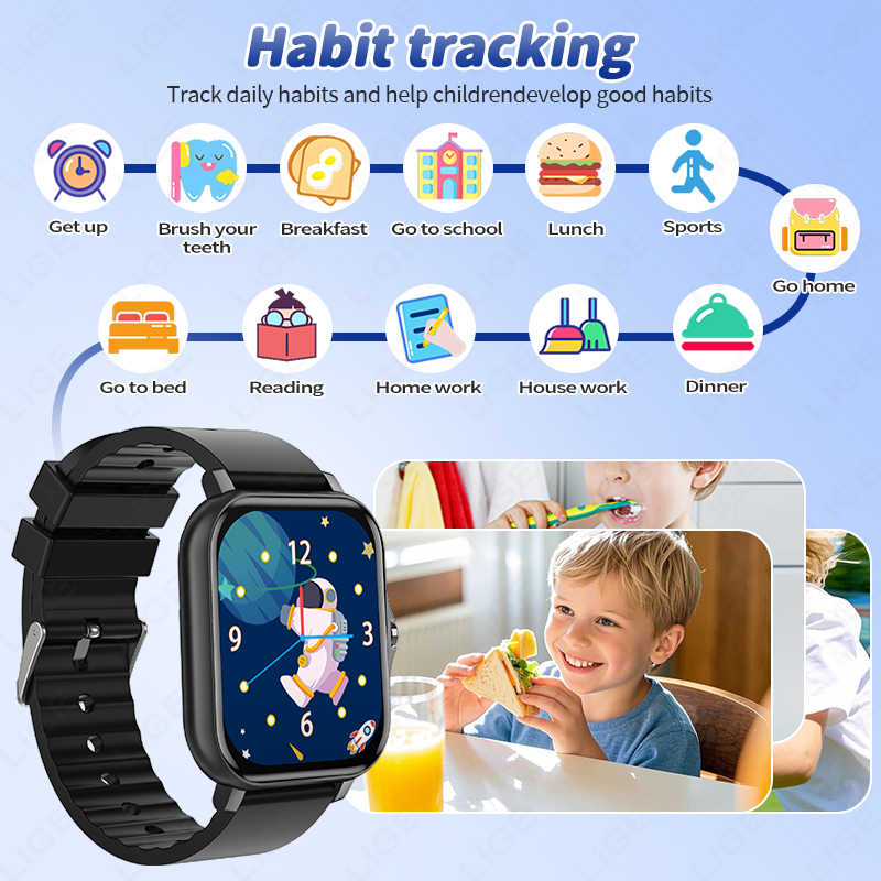 LIGE 2025 Audiobook Children S - Smartwatch Digital Watches For Kid Boy With Alarm ulasan dan harga