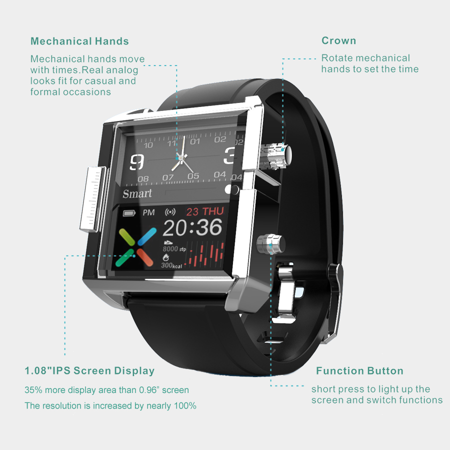 T9 Hybrid Smartwatch Heart Rat - Seiko Watches Smartwatch ulasan dan harga