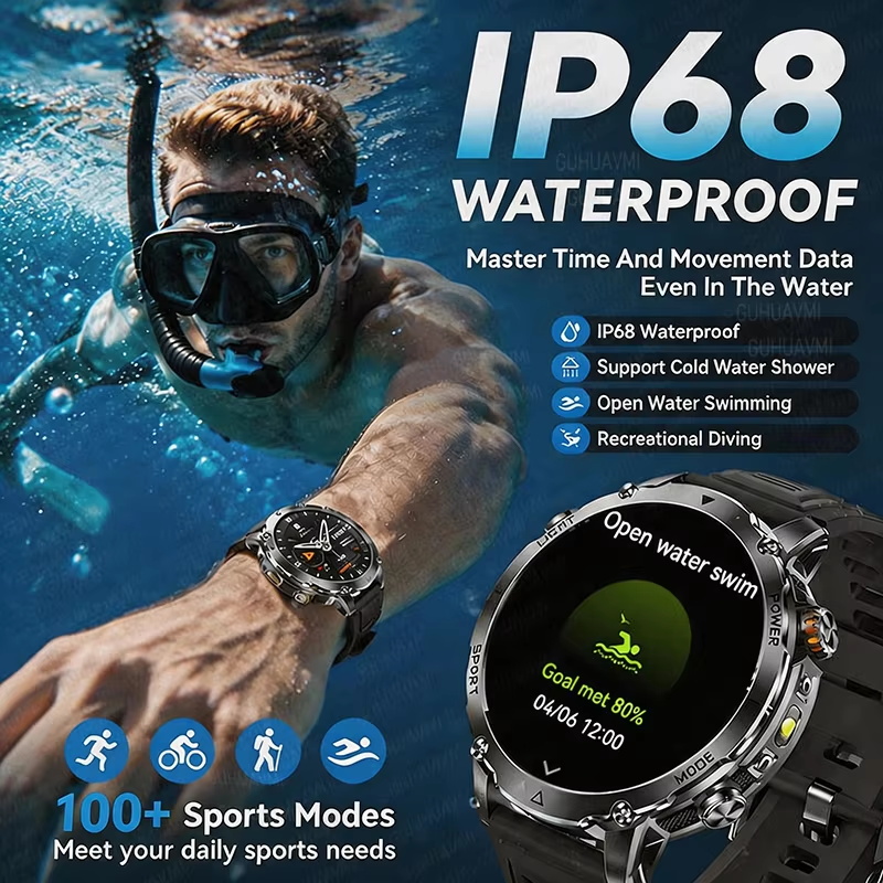 Outdoor Military 1400mAh 200-D - Smartwatch Rugged Watches For Men ulasan dan harga