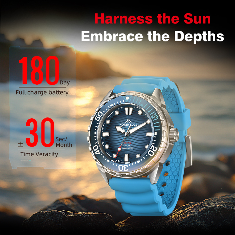 NORTH EDGE 2026 New TRITON Sol - Solar Powered Watch ulasan dan harga