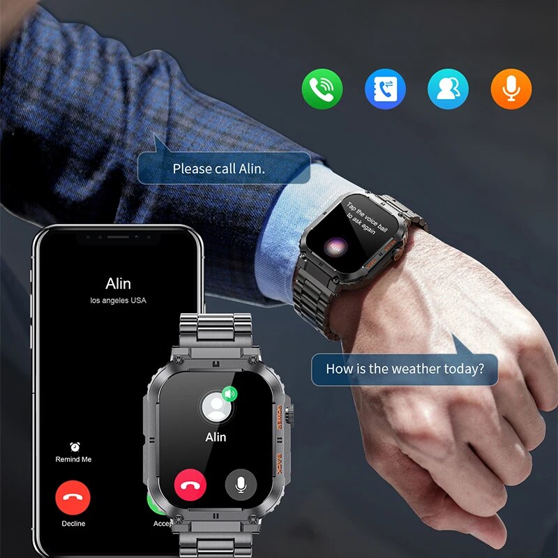 LIGE Outdoor Sports Fitness Sm - Smartwatch Watches With Bluetooth ulasan dan harga