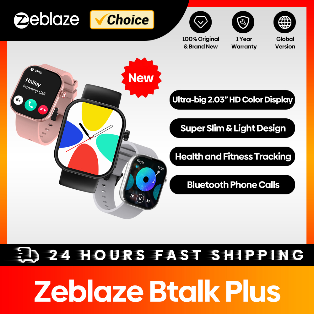 New Zeblaze Btalk Plus Voice C - Smartwatch Health Watches For Men ulasan dan harga