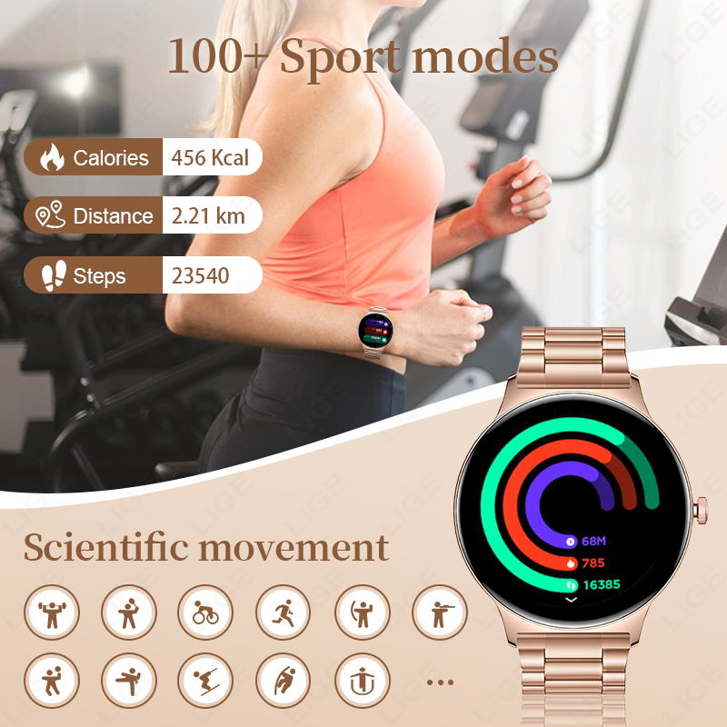LIGE New 7.9mm Smart Watch For - Smartwatch Slim Watches For Men ulasan dan harga