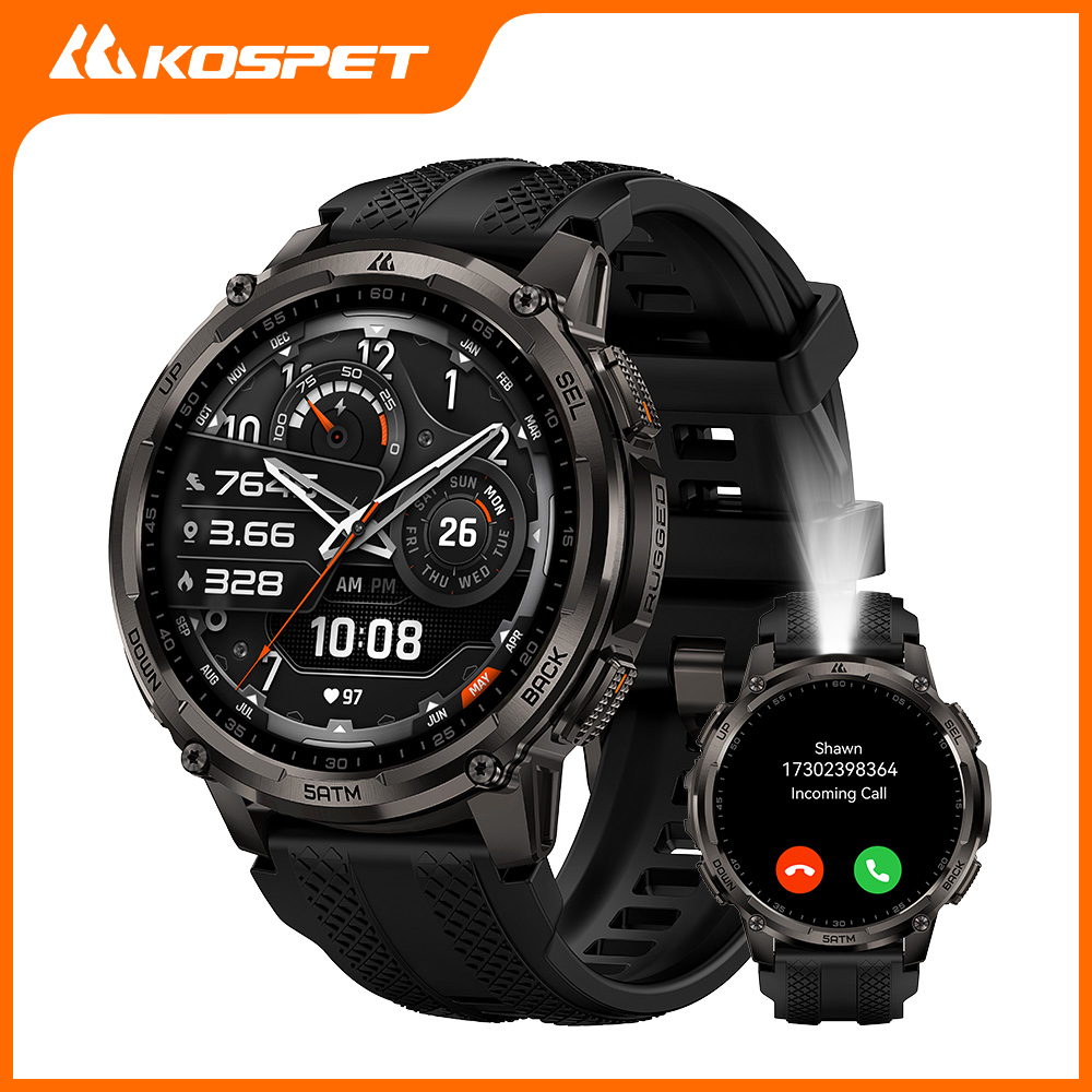 KOSPET TANK T4C Smartwatch Men - Smartwatch Rugged Watches For Men ulasan dan harga