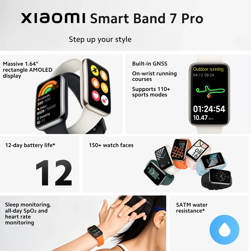 Xiaomi Smart Band 7 Pro 1.64'' - Smartwatch Watches With Bluetooth ulasan dan harga