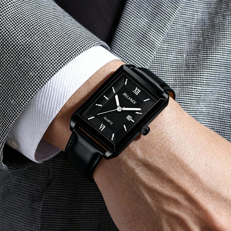 Casual Leather Men's Watches F - Smartwatch Square Watches For Men ulasan dan harga