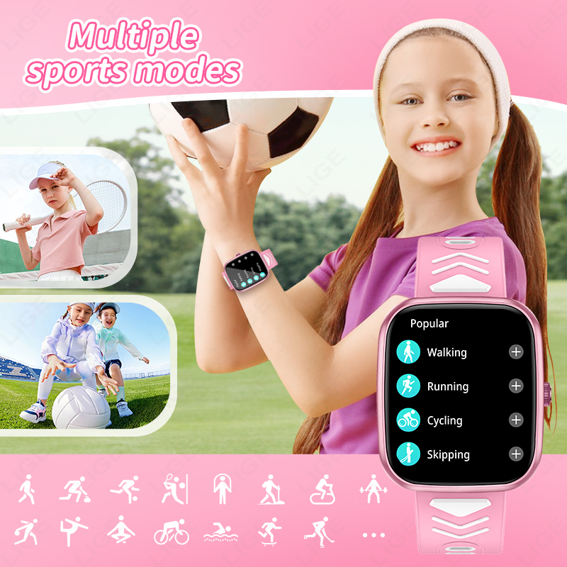 LIGE New 1.75 Inch Bluetooth C - Smartwatch Digital Watches For Kid Boy With Alarm ulasan dan harga