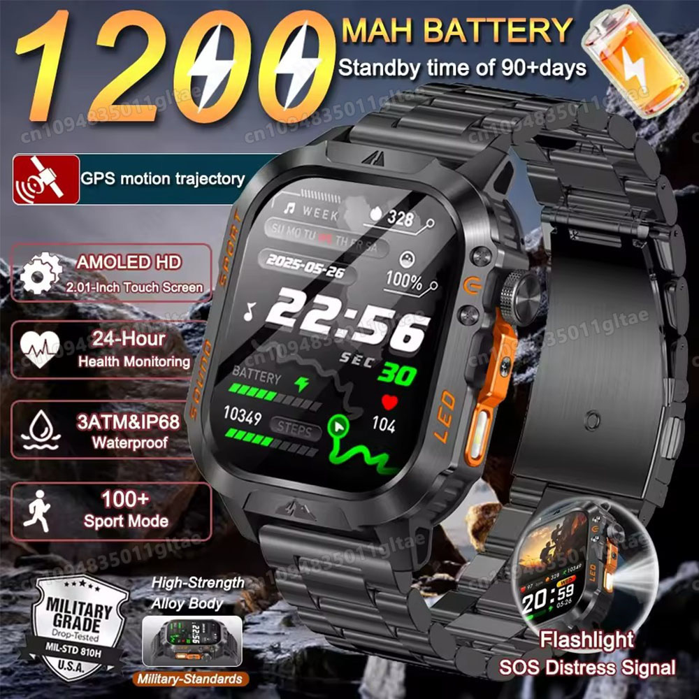 2026 New Military Smart Watch  - Smartwatch Health Watches For Men ulasan dan harga
