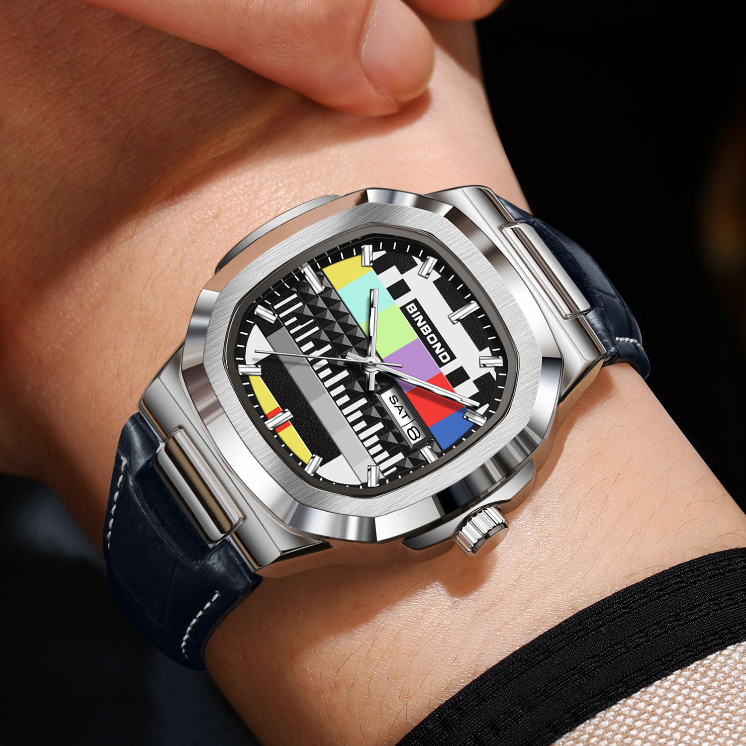 BINBOND  Genuine Square Watch  - Smartwatch Square Watches For Men ulasan dan harga