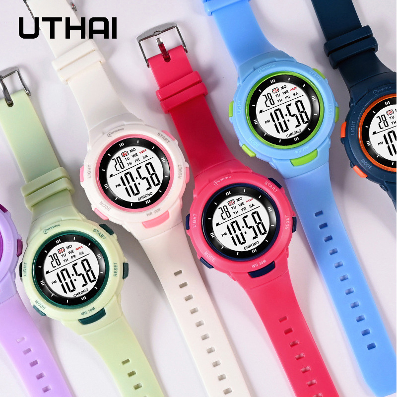 UTHAI Kids Watches Sports Fash - Smartwatch Digital Watches For Kid Boy With Alarm ulasan dan harga
